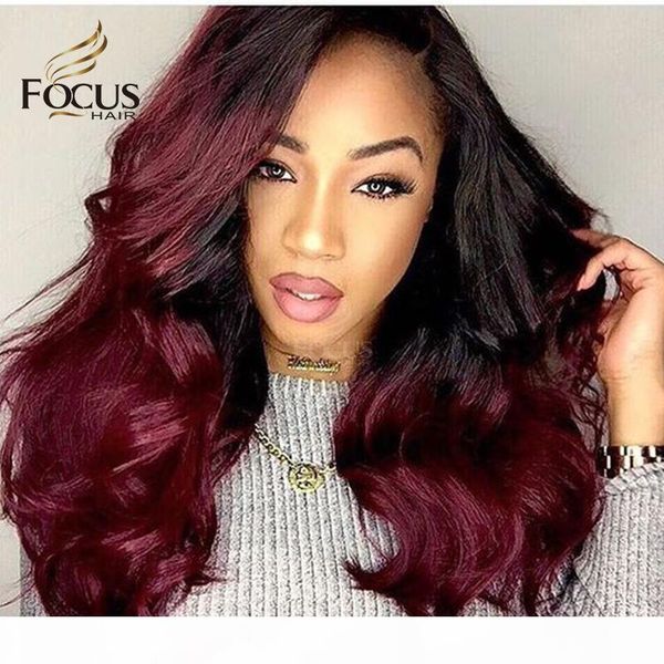 

full lace wigs 150 density glueless human hair wig 1b burgundy 99j natural wave red wine lace front wig with baby hair, Black;brown