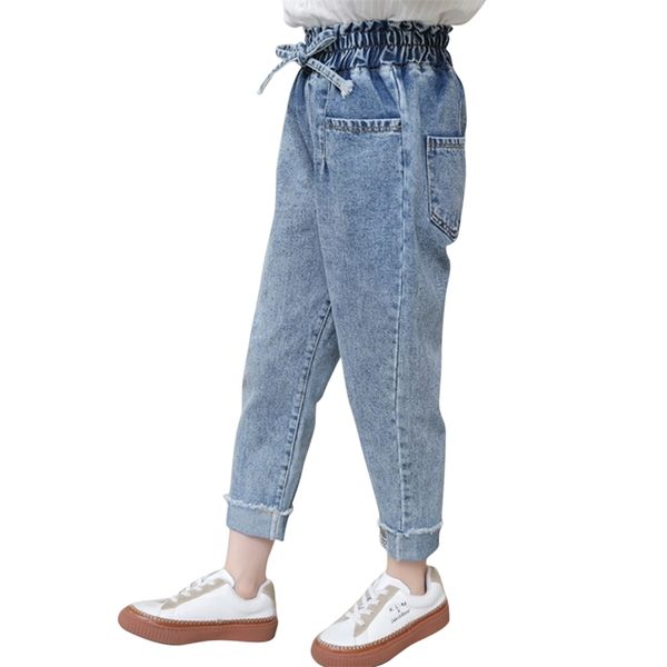 

jeans for girl letter child spring autumn kid casual style children's clothes 6 8 10 12 14 210528, Blue