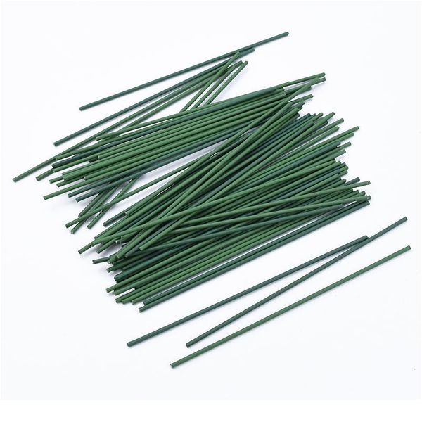 

30pcs flower pole iron wire green leaf vases for home decor christmas decorative flowers wreaths wholesale artificial jlljyr