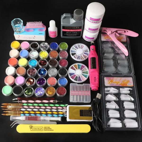

nail art kits coscelia acrylic kit extension with polisher all for manicure decorations professional set