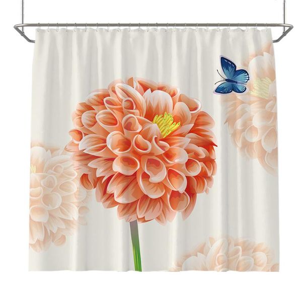 

shower curtains cactus and dandelion flower series curtain digital printing household bathroom waterproof cortina