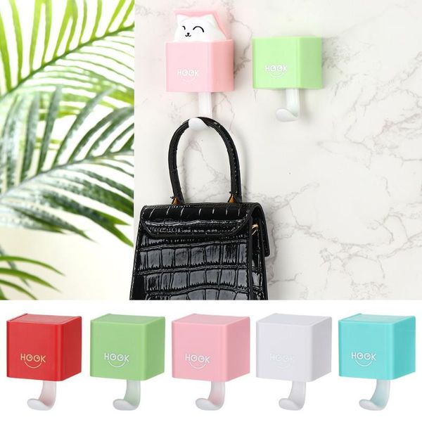 

hooks & rails adhesive wall-mounted nordic style coat organization decoration hanger keys rack decor sticky holder cute cat