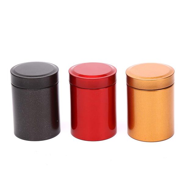 

storage bottles & jars 1 pc portable travel tea air-tight small proof container stash jar metal aluminium sealed eyes