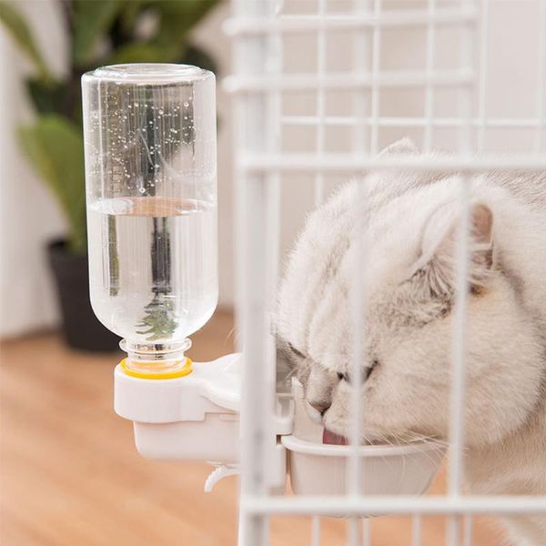 

cat bowls & feeders 500ml pet cage automatic water drinker small pets hanging drinking bottle dispenser supplies
