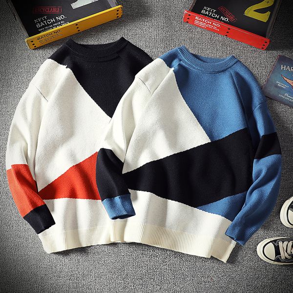 

2021 new sweaters men's black grey long sleeves autumn winter pullover knitted o-neck plus oversize 5xl 6xl 7xl jyck, White;black