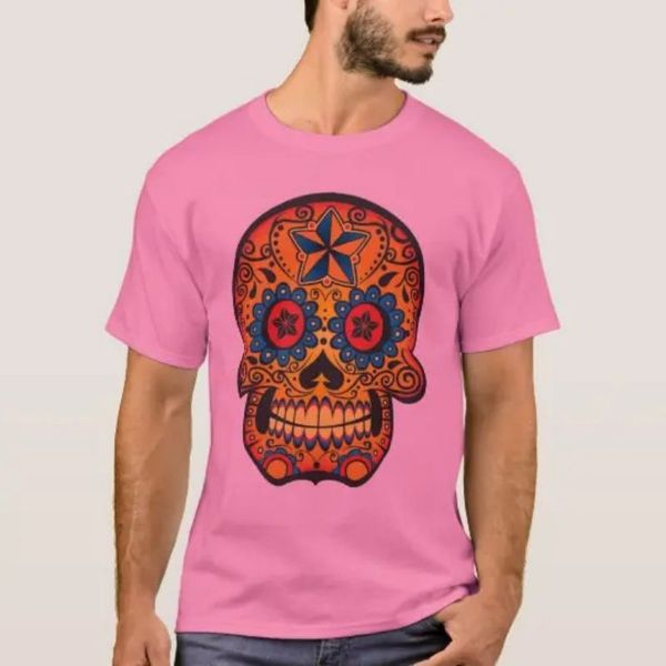 

pentagram skull pattern men's 3d printing t-shirt visual impact party punk gothic round neck american muscle style short sleeves, White;black