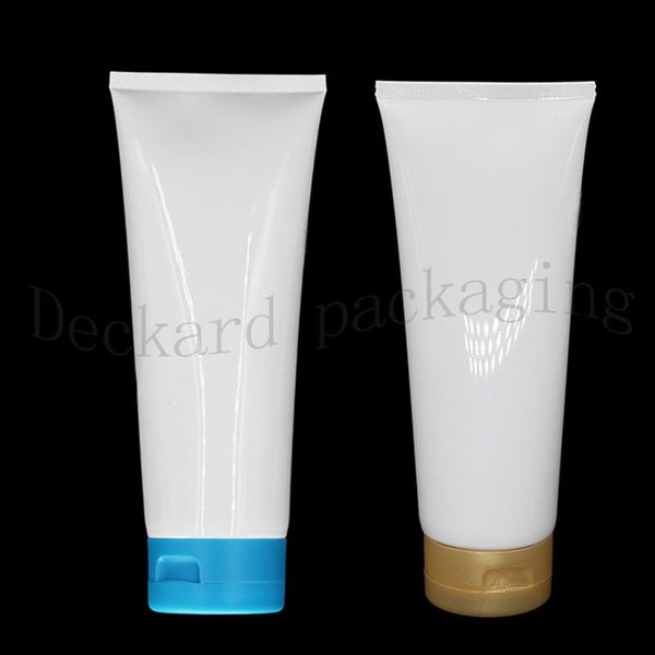 

wholesale and retail 200g 200ml white soft tube 20pcs/lot diy plastic empty facial cleanser tubes container