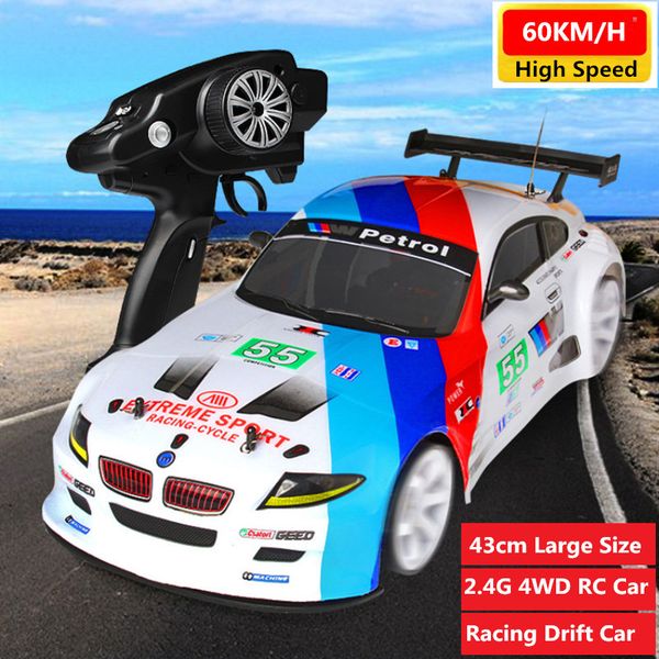 

60km/h high speed 2.4ghz 4wd rc racing car 43cm large off load climbing truck vehical with power motor shock absorption model