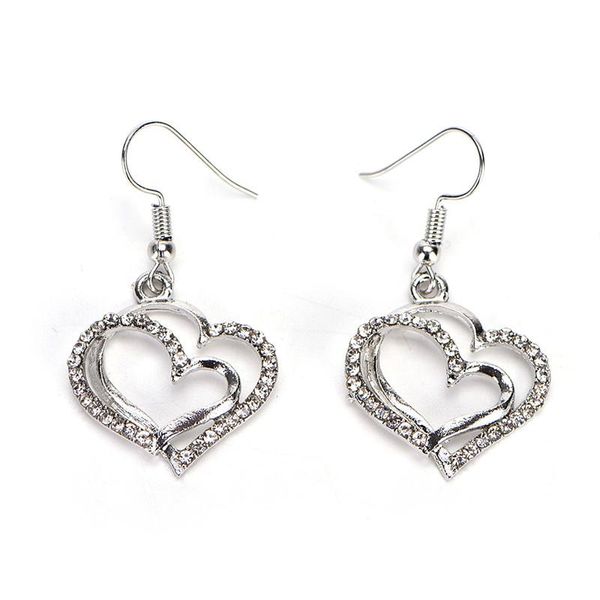 

earrings & necklace fashion set nice heart jewelry, Silver