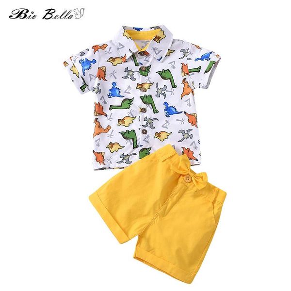 

clothing sets kids boy set fashion cartoon gentleman boys clothes 2021 2-6 years summer baby party outfits, White