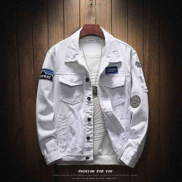 

men's spring and autumn new jacket large loose casual denim coat, Black;brown