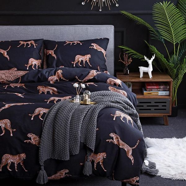 

bedding sets bedroom set european american dark style animal print printing duvet cover 2/3 piece single double oversize