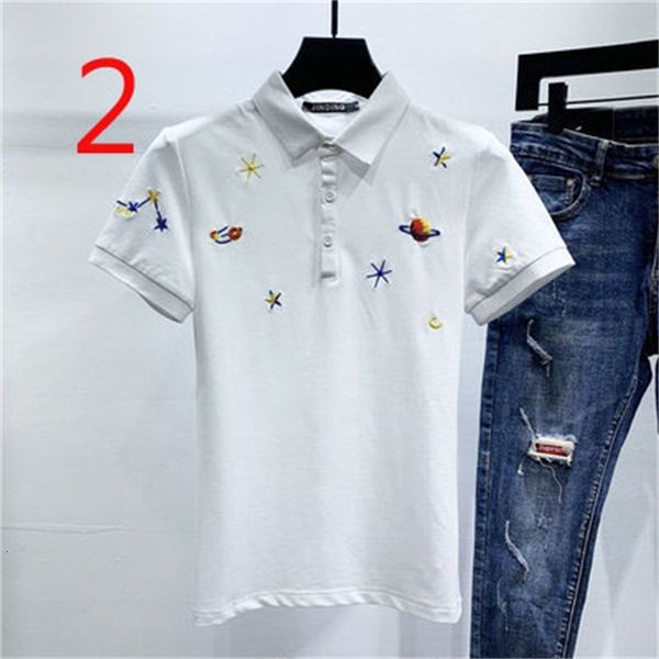 

2021 new short-sleeved t-shirt men's tight-fitting tide brand ultra-thin breathable knitted shirt youth fashion t xk6f, White;black