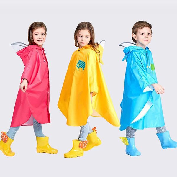 

kidsraincoatwaterproof3dcartoontoddlerrainwearstudentchildrenrainsuitponchoforbabyboygirlouterwearcoat2021sale, Red;brown