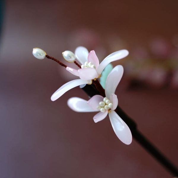 

Hair Clips & Barrettes Summer Vintage Natural Wooden Stick Chopsticks Ethnic Orchid Flower Pin Women Hairpins Jewelry Accessories, Golden;silver