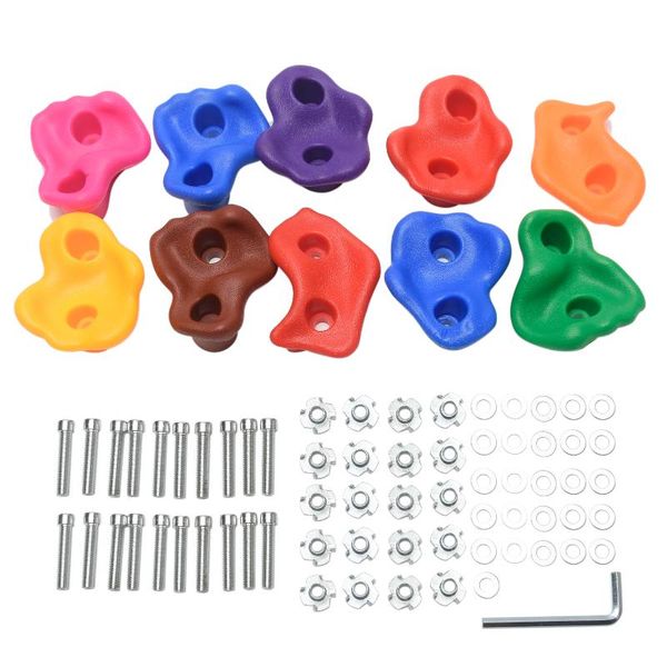 

cords, slings and webbing grip playground for kids small hand feet holds toys wall stones backyard plastic climbing rock set assorted with s