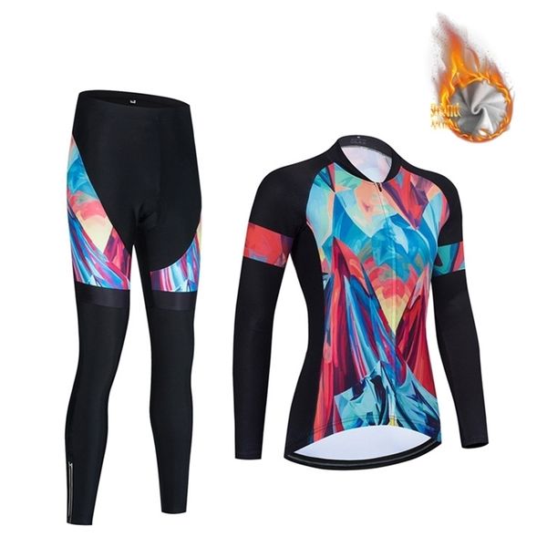 

long sleeved road cycling suit for autumn and winter, Black;red