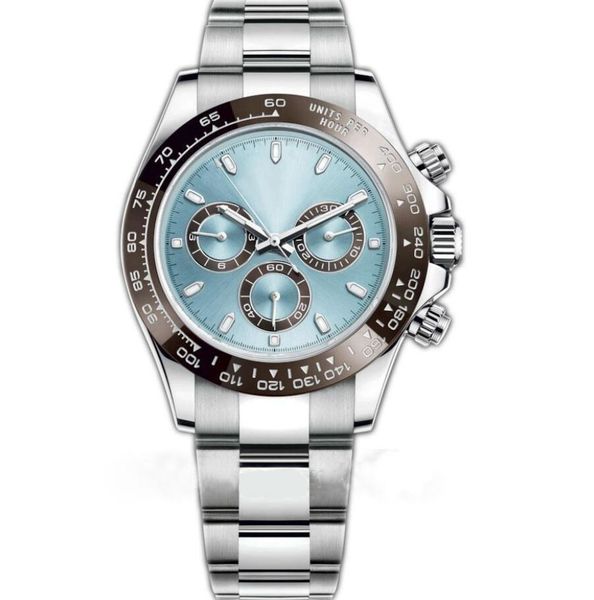 

2020 new mens automatic movement watch ceramic bezel sapphire glass tona series m116519 simple dial stainless steel solid clasp male watches, Slivery;brown