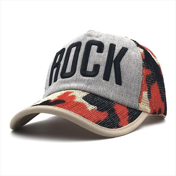 

summer baseball cap women fashion rock letter hat for men cotton linen snapback hip casquette trucker bone drake gorras, Blue;gray