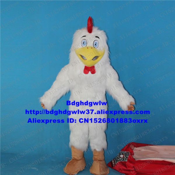 

mascot costumes white long fur chicken chook cock rooster hen chick mascot costume character hilarious funny keep as souvenir zx2196, Red;yellow