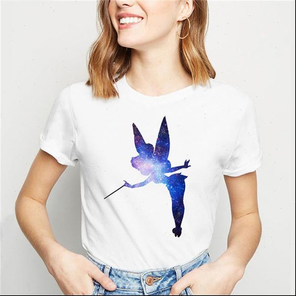 

summer hipster graphic fly princess watercolor tshirt harajuku elegant t shirt cute cartoon gorgeous o neck t shirt, White
