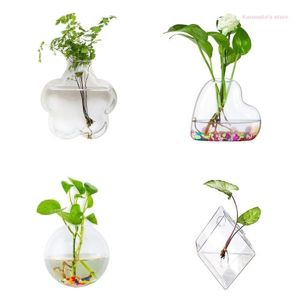 

vases creative wall hanging glass planter hydroponic plant terrarium container flower vase pot home office living room garden decorati