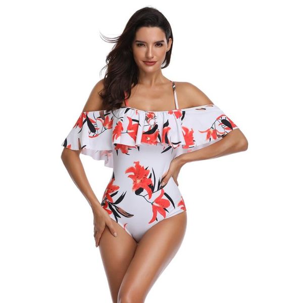 

one-piece suits women swimwear one piece bikini set floral bathing suit