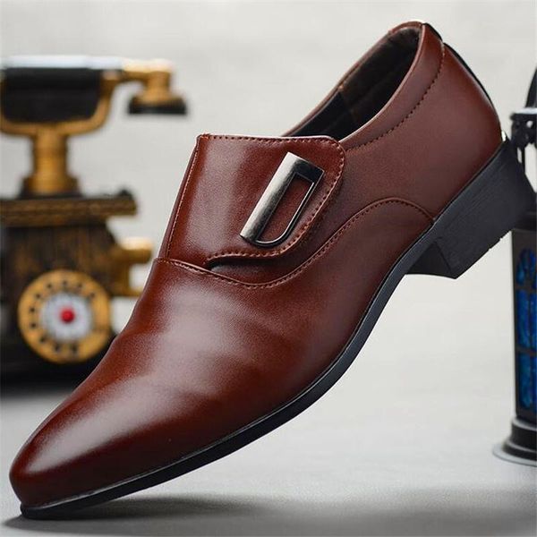 

dress shoes classic fashion 2021 men's business pointed wild casual lazy breathable, Black
