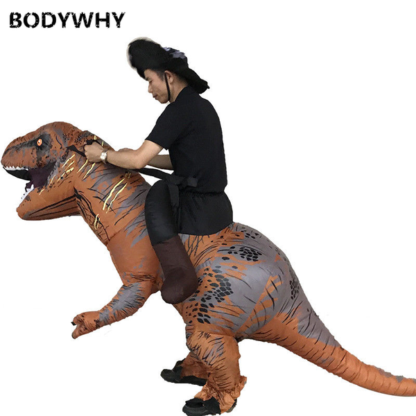 

mascot costumesinflatable dinosaur t rex mascot costume suits party game dress outfits clothing advertising carnival christmas adults, Red;yellow
