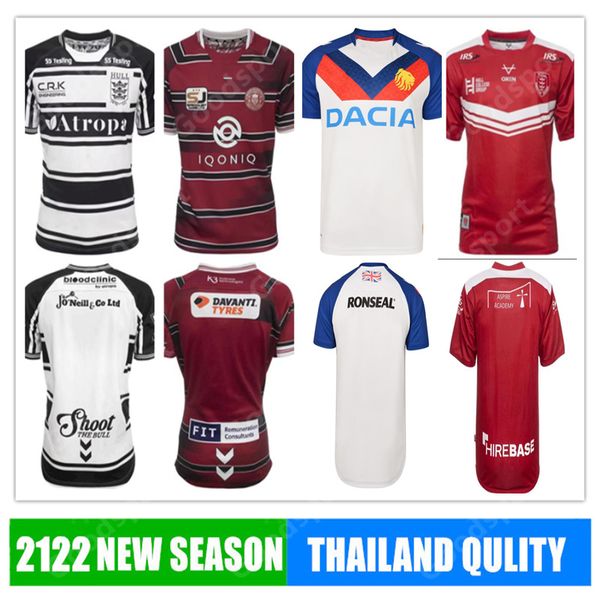 

2021 RUGBY JerseyS shirts HULL FC Rovers WIGAN WARRIOR ENGLISH NEW, Black;gray