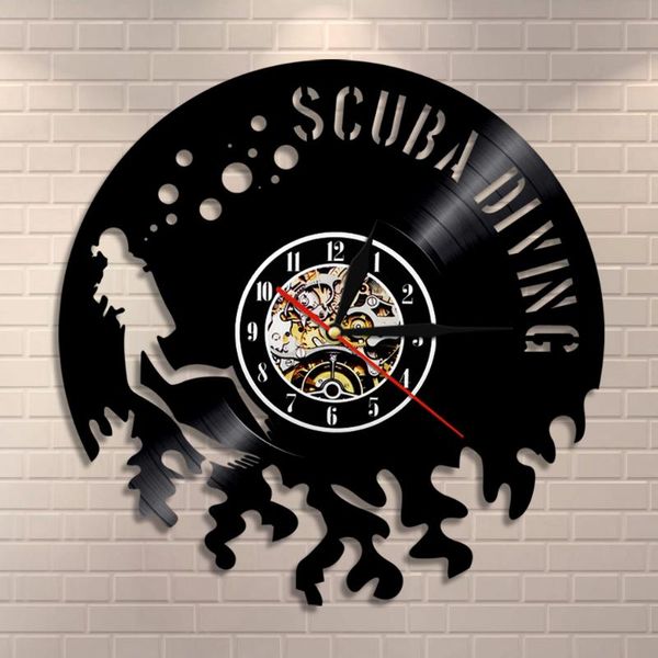 

wall clocks scuba diving clock gift for divers into water underwater swimming sea exploration nature record