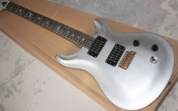 

single swing electric guitar maple veneer silver pink silver grey 22