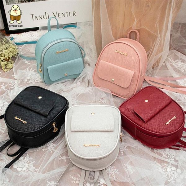

pu leather shoulder mini small backpack women teenage girls kids multi function female ladies phone pouch pack