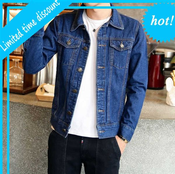 

spring autumn mens trendy fashion bomber thin ripped denim jacket male cowboy jeans jackets 4xl, Black;gray