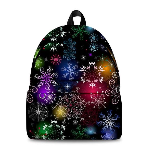 

backpack 2021 merry christmas 3d printed snowflake deer children boys girls oxford waterproof schoolbag men laptop