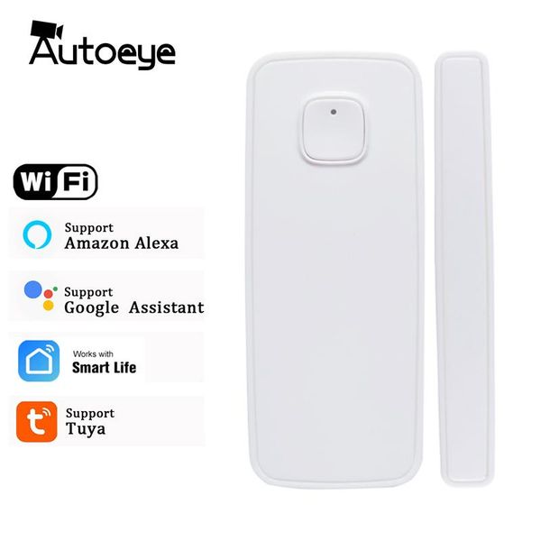 

tuya smart life wireless door/window detector app notification alerts security sensor support alexa google home no need hub