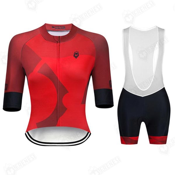 

racing sets 2021frenesi cycling short sleeve jerseys women bib shorts gel thick pad sport riding clothes cycwear ciclismo hombre bicycle set, Black;blue