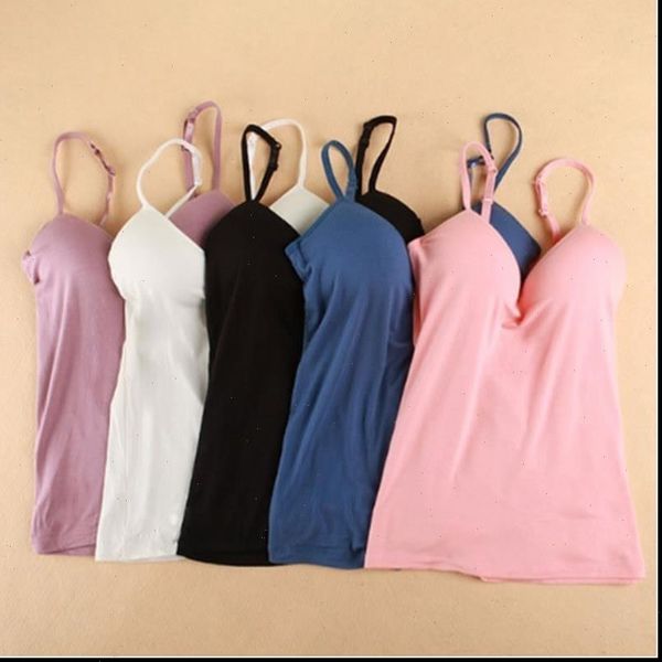 

new summer women tank v neck padded tanks strap camisole vest solid women nq803881, White