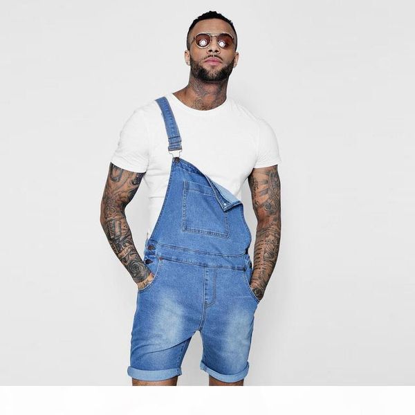 

fashionable men's rompers mens jumpsuit 2020 suspender denim jumpsuit pink gray summer wide leg jumpsuits high quality, Blue