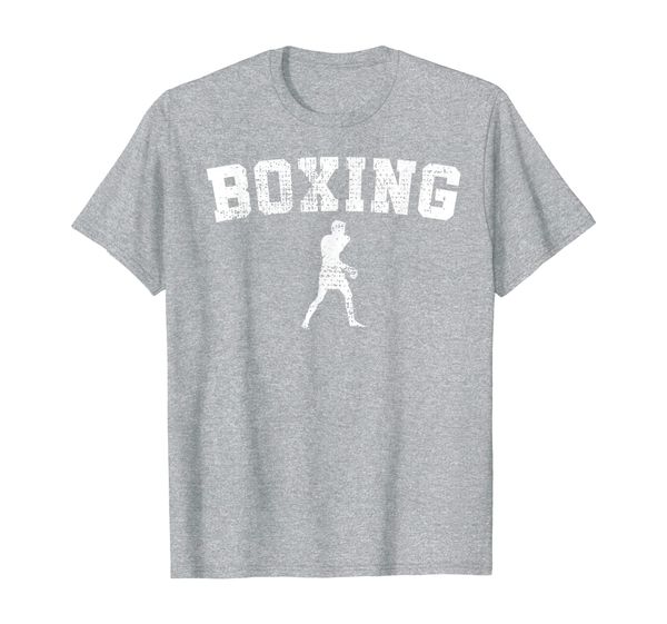 

vintage boxer t-shirt boxing club tshirt box fighter tee, White;black