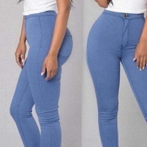 

female trousers fashion lady solid color high waist button causal pants pencil trousers plus size skinny pants, Black;white