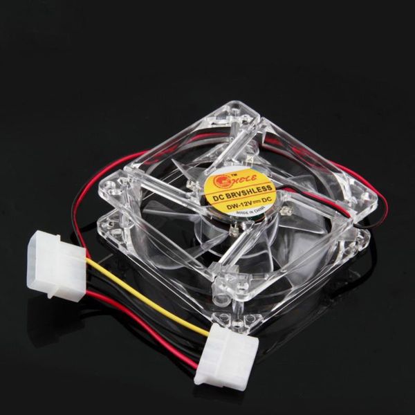 

80mm blue quad 4-led light neon clear pc computer case cooling fan mod system cpu cooling fan with pwm fans
