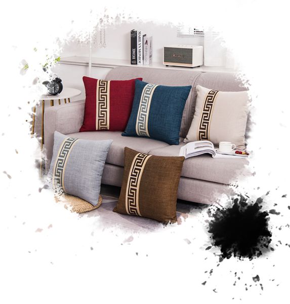 

fashion cotton linen nap cushion cover home decor sofa sofa bed cushion cover throw pillow case solid pillowcase