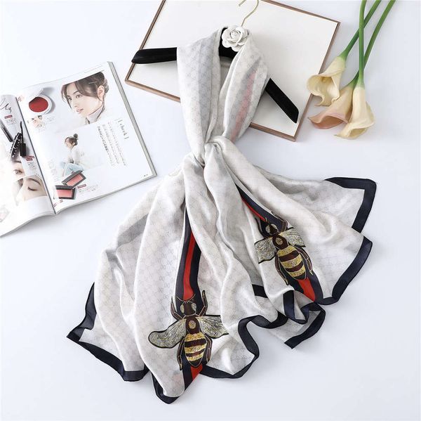 

designer new trend simulation silk decorative shawl winter warm scarf travel sun protection beach towel, Blue;black