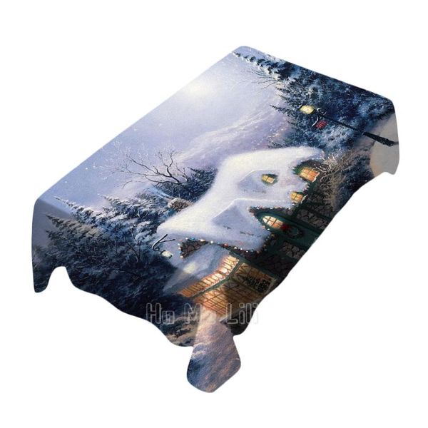 

table cloth a snowy and romantic christmas eve design unique rectangle tablecloth picnic bbq kitchen dining decor