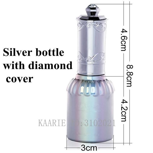 

storage bottles & jars wholesale 15ml empty nail polish silver gel container remover refillable