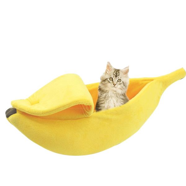 

cat beds & furniture funny banana dog bed soft breathable house cute cozy warm sleeping mat portable pet basket kennel cushion supplies