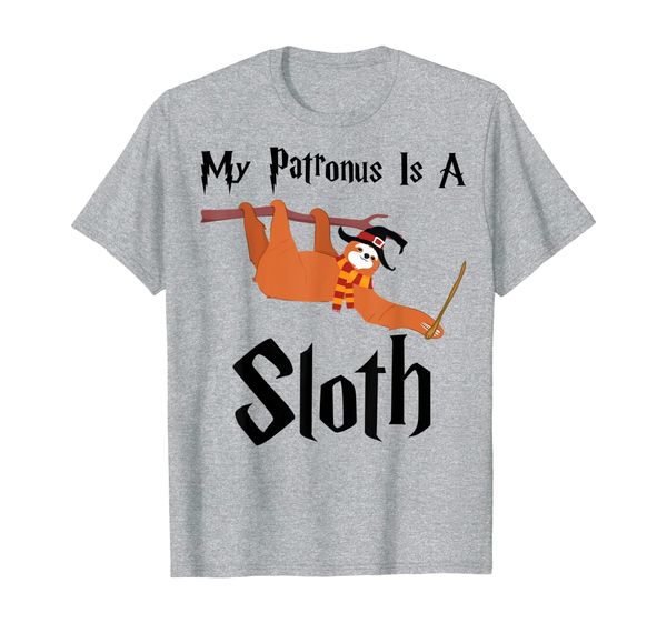 

my patronus is a sloth shirt cute sloth wizard lovers t-shirt, White;black