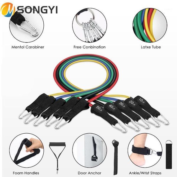 

resistance bands songyi multi-function 11pcs 150 lb stretch rope elastic fitness set training gyms workout pull y991