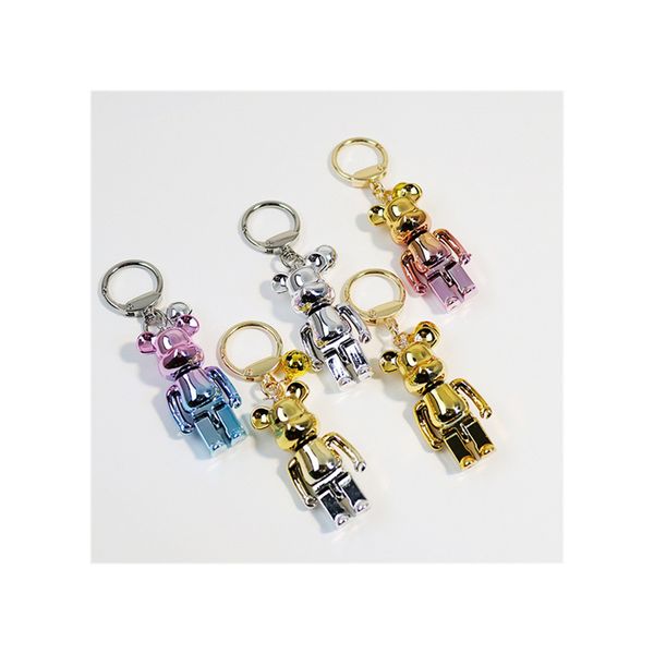 

violent bear key chain fashion accessories car keychain couple bag pendant, Silver
